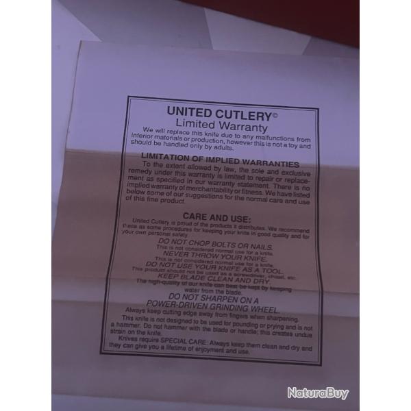 Couteau de collection Indiana Jones� - �dition originale United Cutlery -