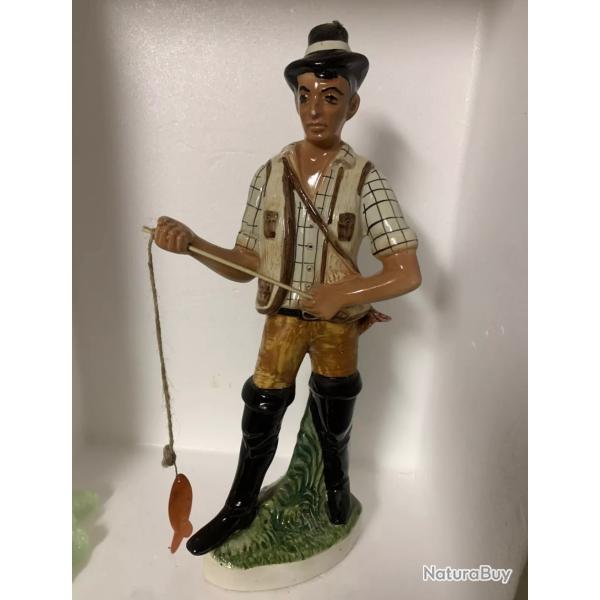 Bouteille LE P�CHEUR en c�ramique 1970