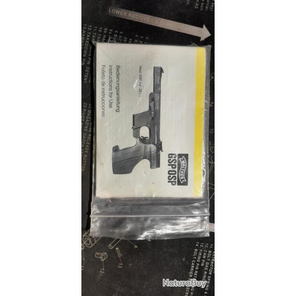 Notice d'utilisation pistolet Walther 22lr