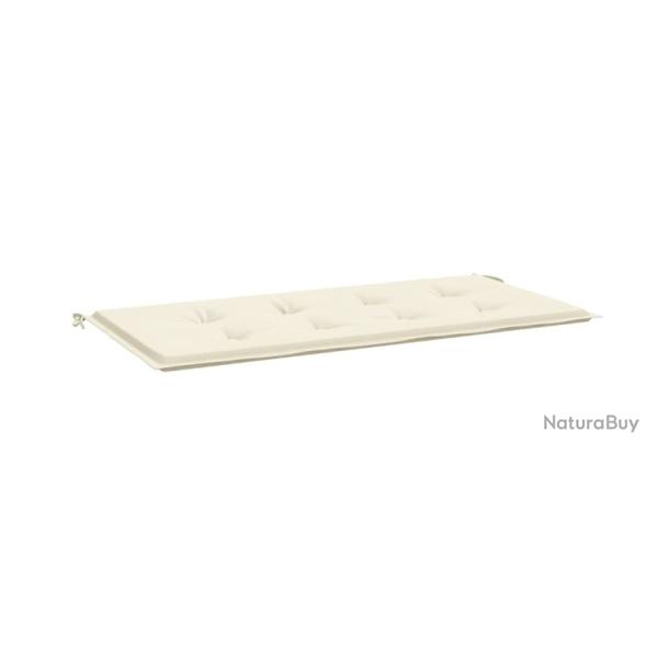 Coussin cr�me pour banc de jardin 100x50 cm - Confort imperm�able en tissu Oxford