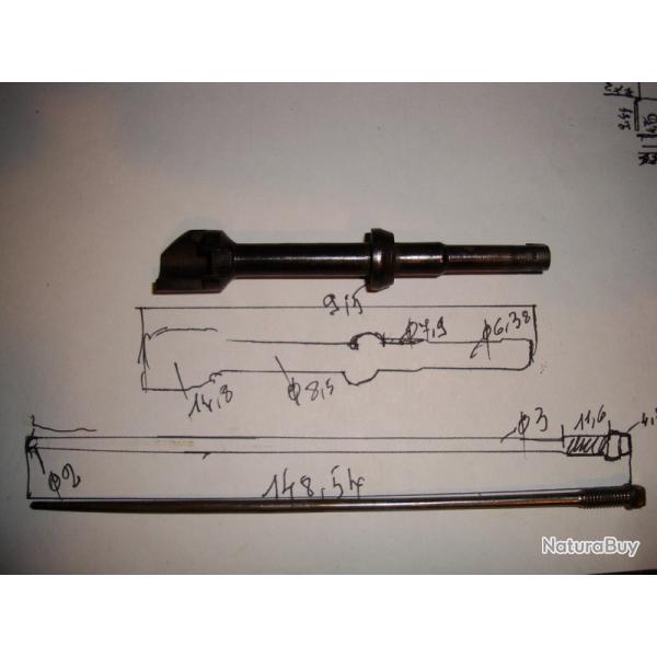 PERCUTEUR ET SON EMBASE POUR CARABINE ANCIENNE