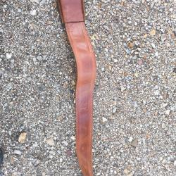 fourreau cuir fauve ancien d'occasion pour machette lame de 5cm de large 80cm de long