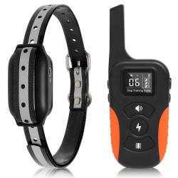 Collier Dressage Chien IPX7 Rechargeable T&eacute;l&eacute;commande Son Vibration Lumi&egrave;re 500m Autonomie 45 Jours