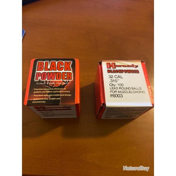 Ogives Black powder rare en 32 et  315 HORNADY