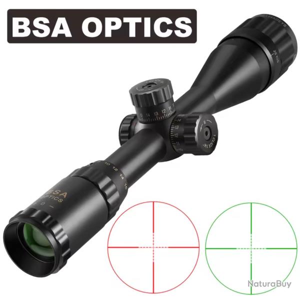 Lunette de tir 4-16x44 ST BSA OPTICS RTICULE LUMINEUX +collier offert ! 11mm ou 20mm