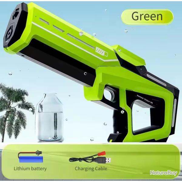 Pistolet � eau �lectrique automatique haute pression  Batterie lithium vert