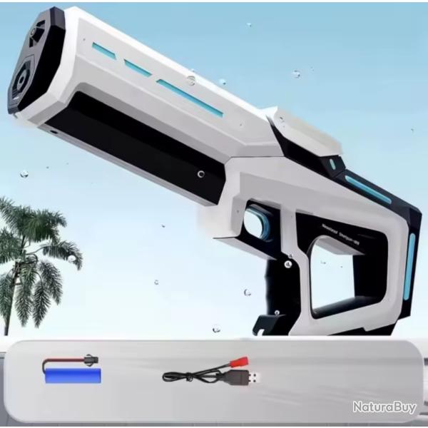 Pistolet � eau �lectrique automatique haute pression  Batterie lithium blanc