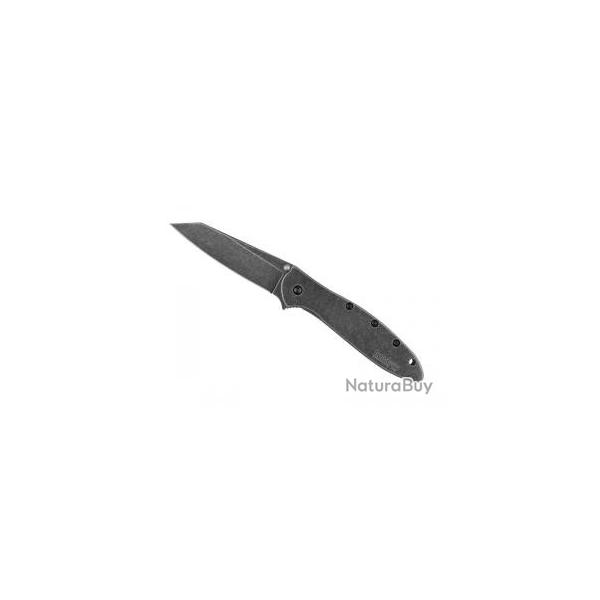 Couteau Kershaw RANDOM LEEK lame tanto invers� acier 14C28N avec � flipper � Finition � blackwash �