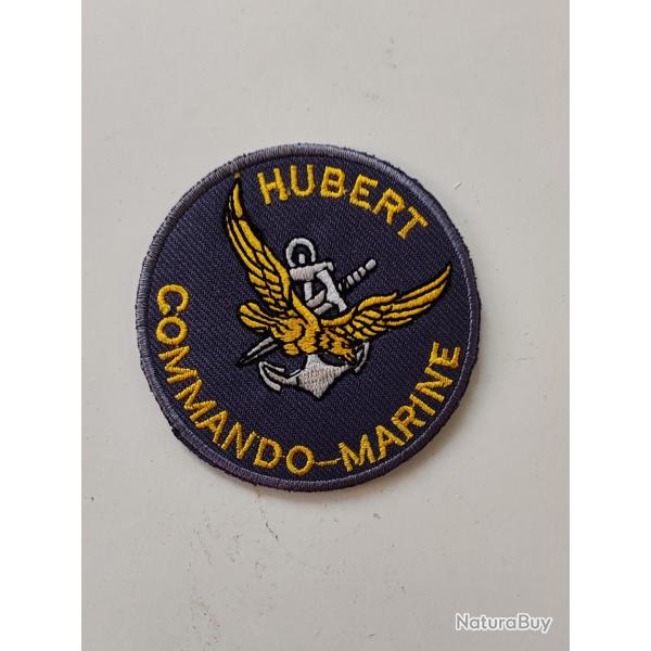 INSIGNE TISSU  COMMANDO MARINE "HUBERT" FOND GRIS