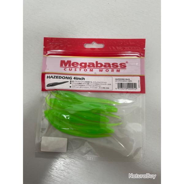 !! OPE -70%!! LEURRE MEGABASS HAZEDONG 4inch col PSYCHEDELIC GREEN