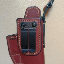 Holster IWB (Inside) Droitier, en cuir marron pour GLOCK 26