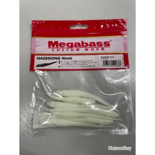 !! OPE -70%!! LEURRE MEGABASS HAZEDONG 4inch col SOLID WHITE