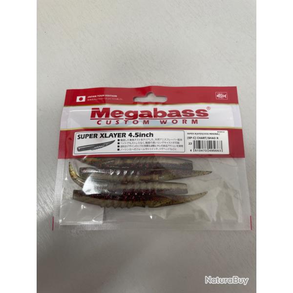 !! OPE -70% !! LEURRE MEGABASS SUPER XLAYER 4.5inch col CHART SHAD R
