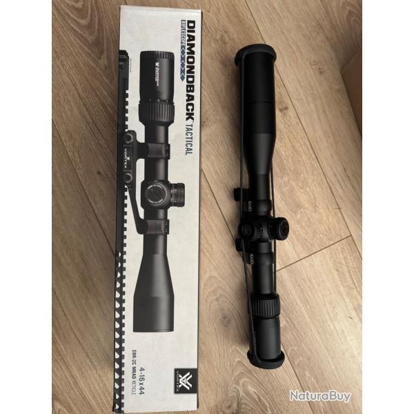 Vortex Diamondback montage Blasertactical4-16x44 tourelles balistiques reticule tactical mrad