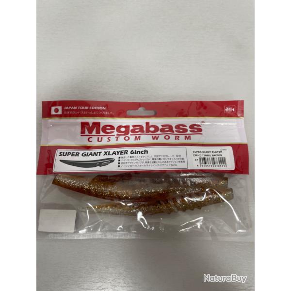 !! OPE -70% !! LEURRE MEGABASS SUPER GIANT XLAYER 6inch col TINSEL BROWN
