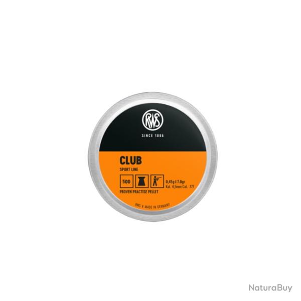 Boite de 500 plombs RWS Club Sport Line Cal 4.5mm