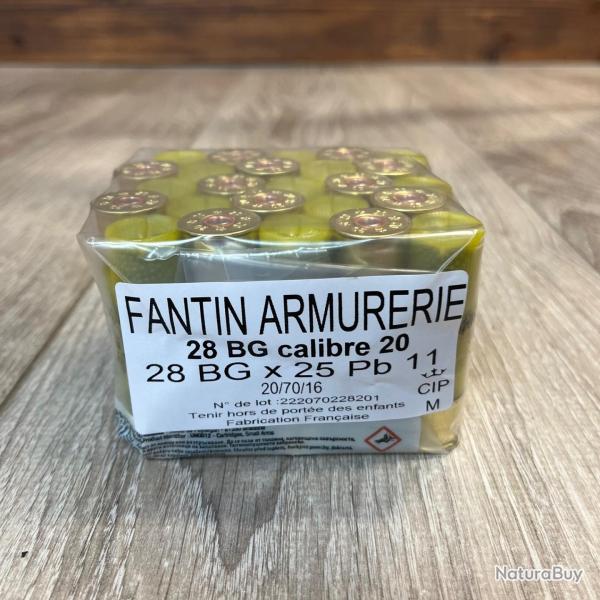 Cartouches FANTIN 20/70/12 28gr BJ n�11 x25