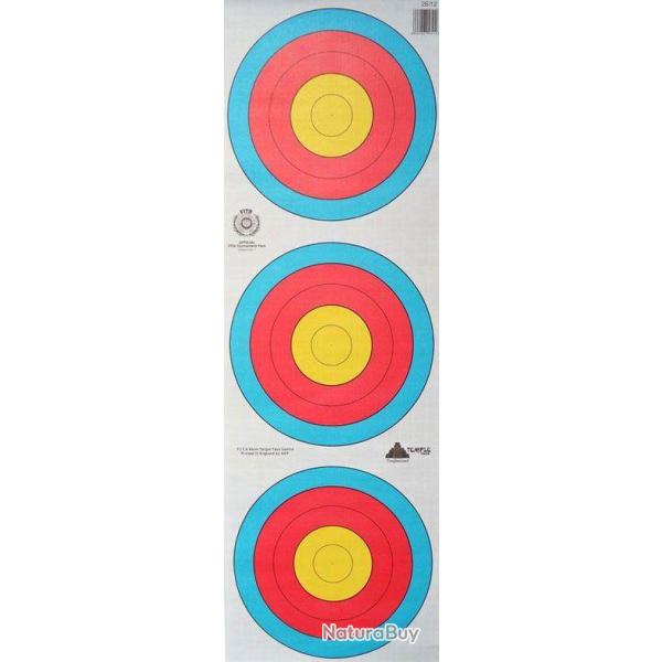 Blason Avalon Trispot 40 cm arc classique World Archery