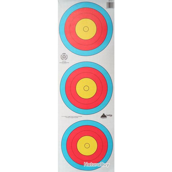Blason Avalon Trispot 40 cm arc � poulies World Archery