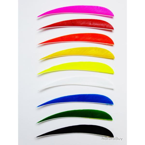 Trueflight - Plume naturelle parabolique 5" Blanc