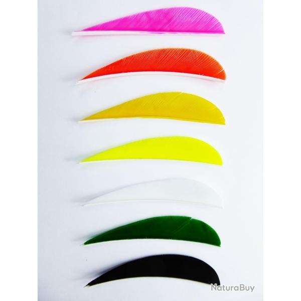 Bearpaw - Plume naturelle parabolique 3" Jaune fluo