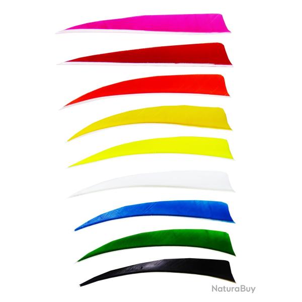 Plume naturelle Bearpaw Shield 5" Solid Jaune fluo