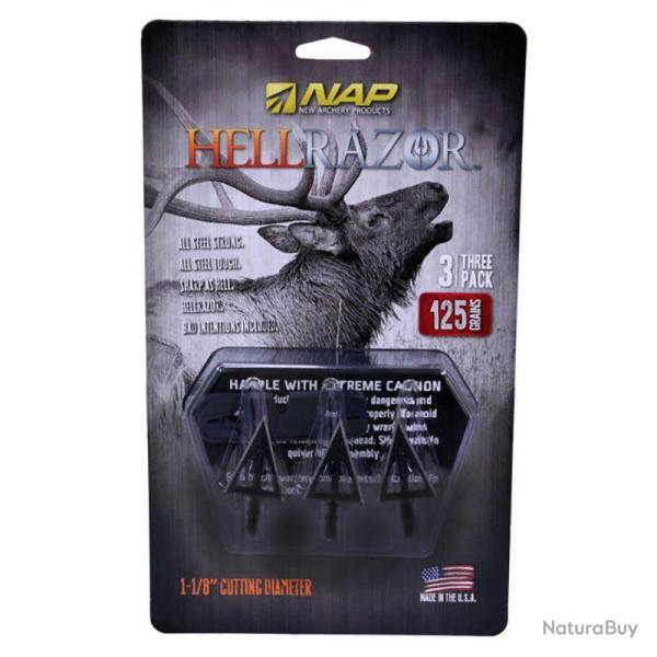 Pointes de chasse NAP HellRazor 3L 125G (Pack de 3)
