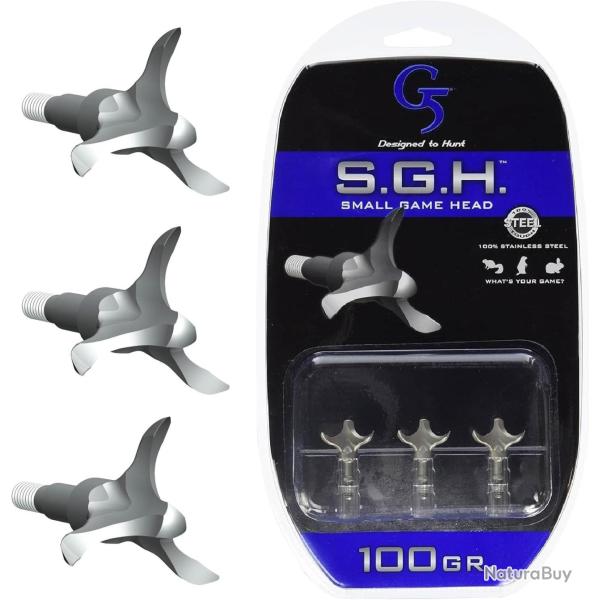 Pointes chasse G5 SGH 125gr 3 lames (Pack de 3)