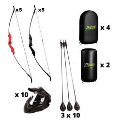 Kit Archery Tag ZEN - 10 joueurs pour combats arcs et fl&egrave;ches en mousse