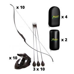Kit Archery Tag 10 joueurs pour combats arcs et fl&egrave;ches en mousse
