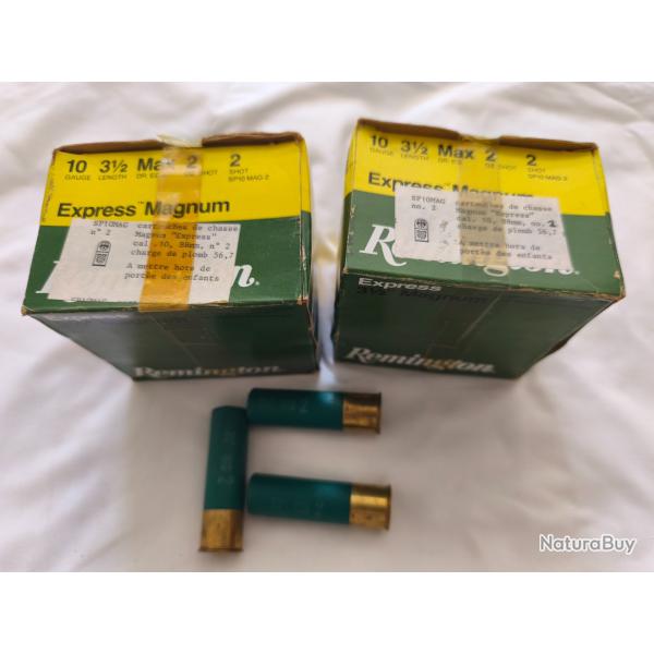 2 botes de 25 cal10 remington 10/89 numro 2