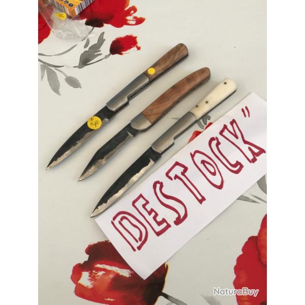 Lot de 3 couteaux lames brute de forge