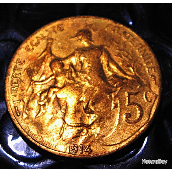 France 5 centimes 1914 bronze D.Dupuis