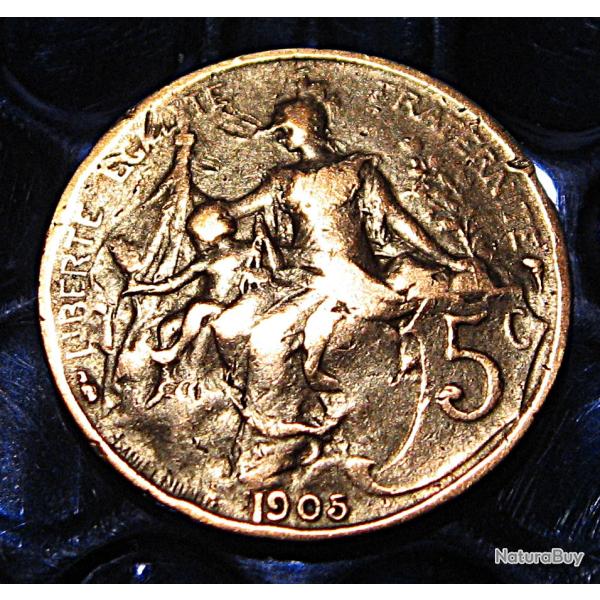 5 centimes 1905 bronze D.Dupuis ttb