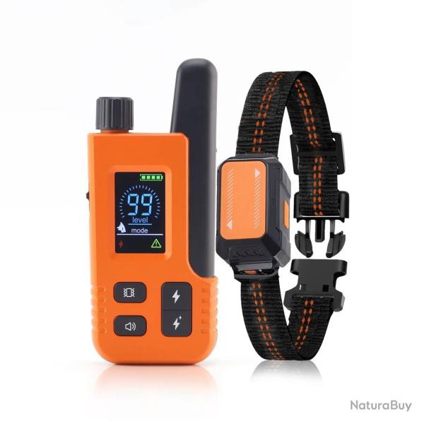 Collier de Dressage Electrique Etanche pour Chien avec Tlcommande Porte 600m 3 modes