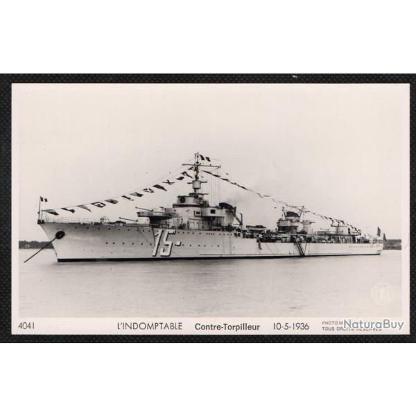CPA - Marine Militaire - INDOMPTABLE CONTRE - TORPILLEUR 10-5-1936 - N�1488