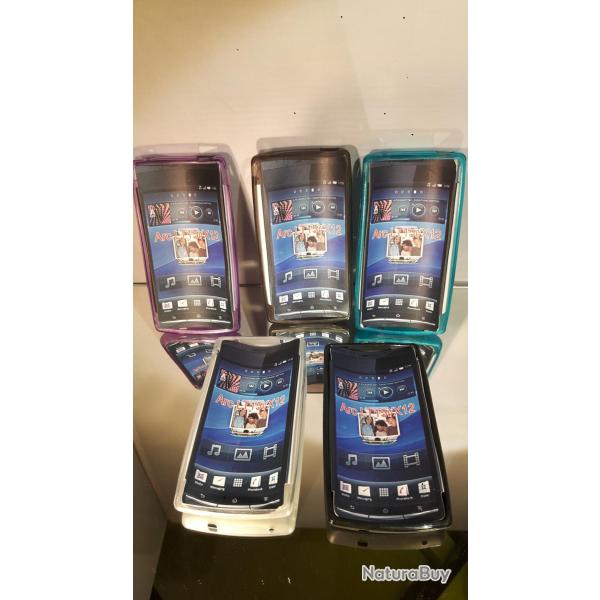 Coque TPU Sony Arc X12 LT15i-Bleu