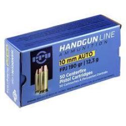 Boite de munition PPU/Partizan 10MM Auto FPJ 190GR 12,3G x50