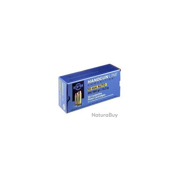 Boite de munition PPU/Partizan 10MM Auto FPJ 190GR 12,3G x50