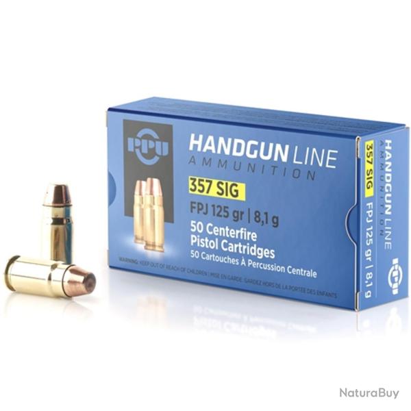 Boite munition PPU/Partizan 357 SIG FPJ 125gr 8.1g x50