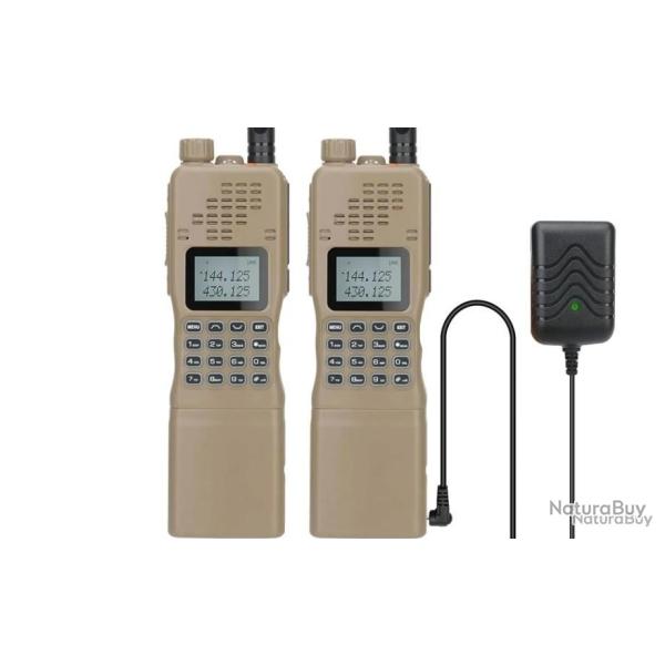 2x TALKIES-WALKIES BAOFENG AR-152 - VHF/UHF - TAN - LIVRAISON GRATUITE