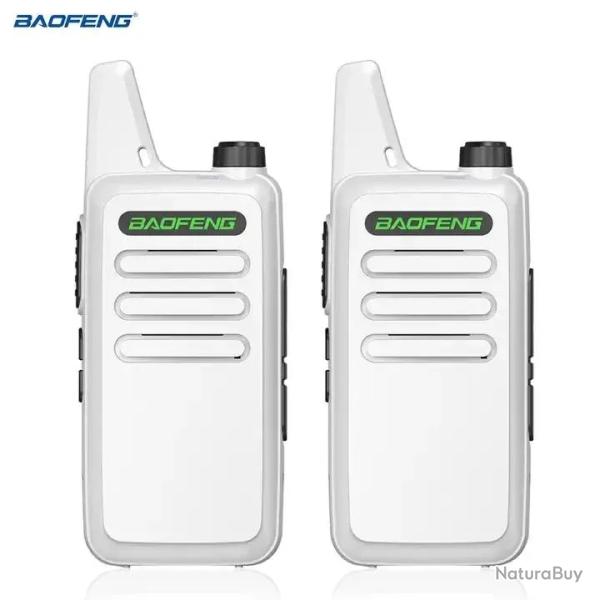 2x TALKIES-WALKIES BAOFENG T20 - BLANC - LIVRAISON GRATUITE