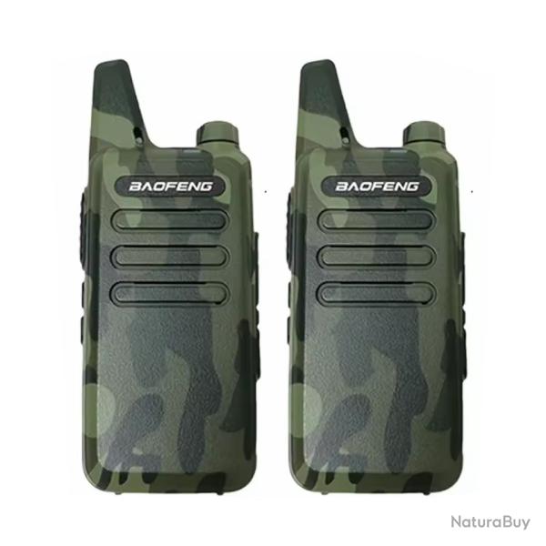 2x TALKIES-WALKIES BAOFENG T20 - CAMO - LIVRAISON GRATUITE