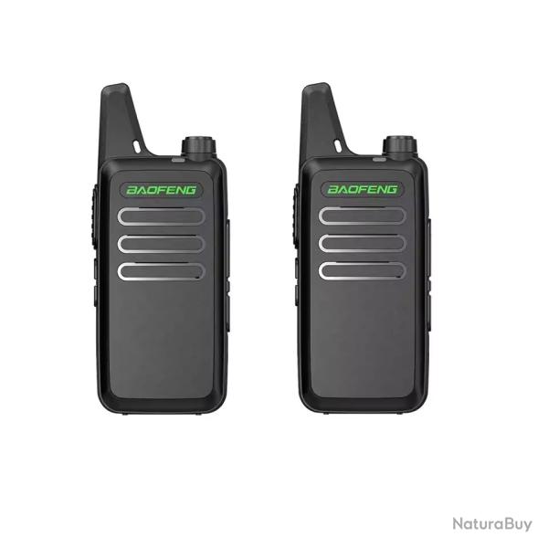 2x TALKIES-WALKIES BAOFENG T20 - NOIR - LIVRAISON GRATUITE