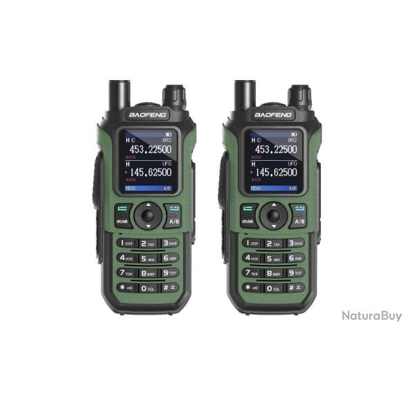 2x TALKIES-WALKIES BAOFENG UV-21 PRO V2 - VERT - LIVRAISON GRATUITE