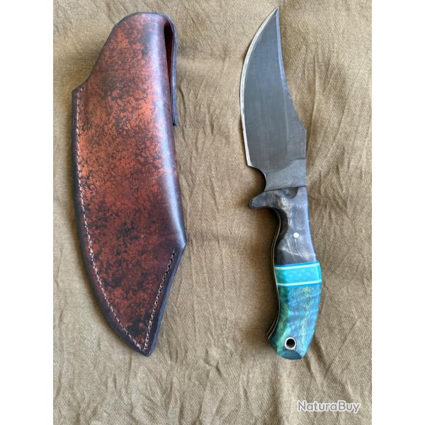 Couteau bowie artisanal chasse/buschcraft forg�