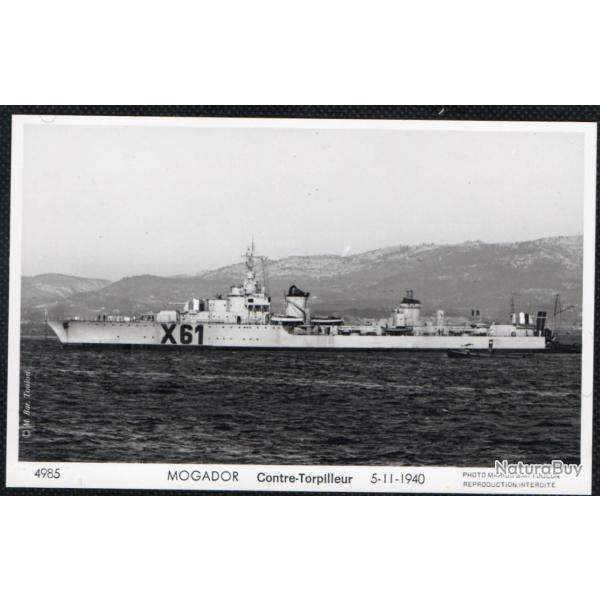 CPA - Marine Militaire - 4985 MOGADOR CONTRE TORPILLEUR 5-11-1940 N�1250