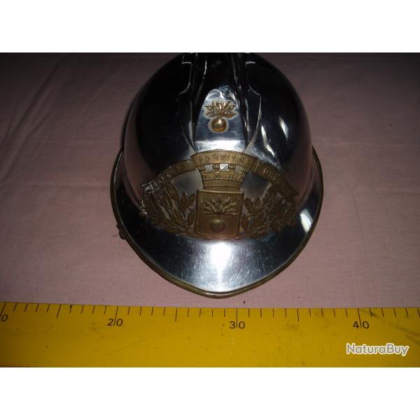 UN ANCIEN CASQUE DE POMPIER de la VILLE D'ORCHIES COMPLET en Bon Etat Voir PHOTOS