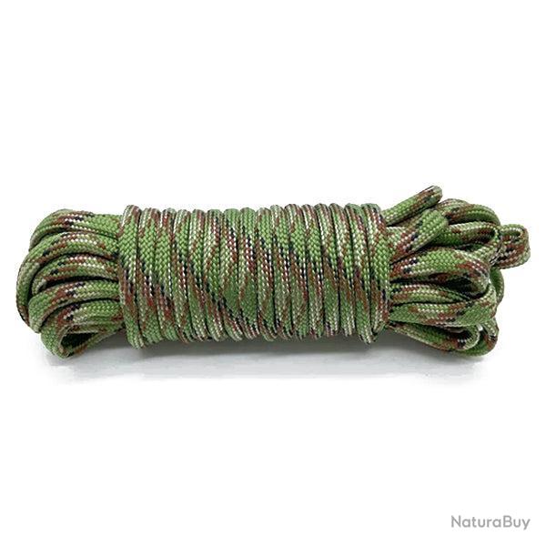 PARACORDE 550 - 7 BRINS - CAMO VERTE - 10 M�TRES - LIVRAISON GRATUITE