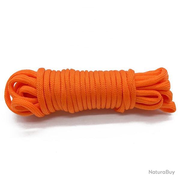 PARACORDE 550 - 7 BRINS - ORANGE - 20 MTRES - LIVRAISON GRATUITE